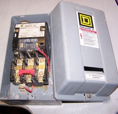 Square d size 00 enclosed motor starter 120 volt coil 