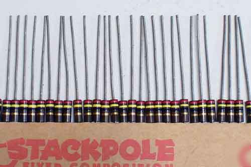 40) 24 ohm 1/2W carbon composition resistors 5%