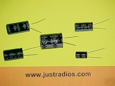 450V radial electrolytic capacitor kit for tube radio