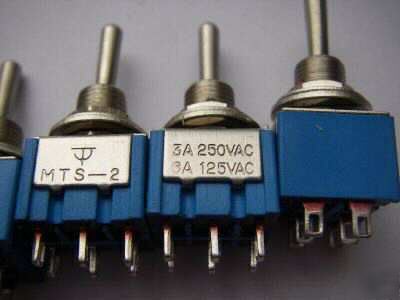 8PCS, dpdt momentary (on)-off-(on) toggle switch,B223 