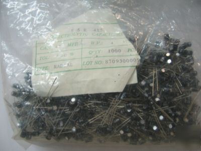 900PCS miniature electrolytic cap. 47MF , 4V , +/- 20%