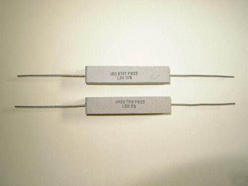 1.7K or 1700 ohm 25 watt power resistors ceramic ww
