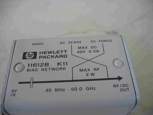 Hp agilent 11612B K21 & K11 bias networks, 50 ghz