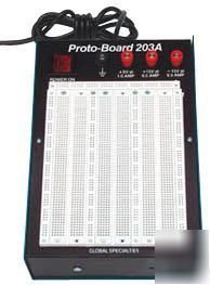 New global specialities pb-203A proto board with power 