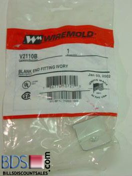 Wiremold blank end fitting ivory c#V2110B