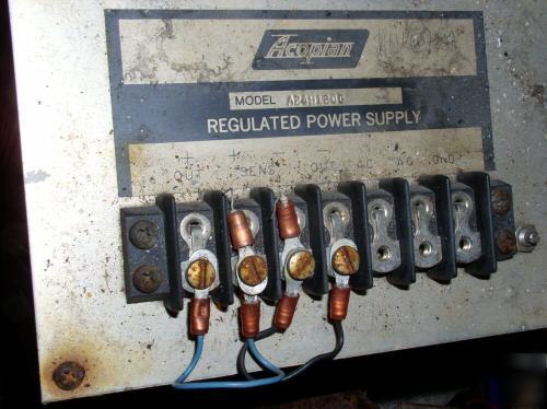 24 volt 12 amp linear supply acopian, servo amp,motor