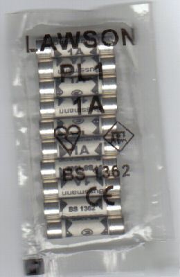 New 10 x 1AMP plug fuses 25MM BS1362 , many fuses