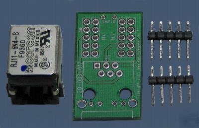 Prototyping/experimental kit w/RJ11 connector