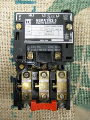 8536SB02 square d nema size 0 starter 