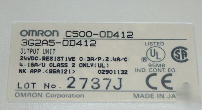 Omron C500-OD412 output module 32 point transistor 48V