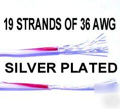 24 awg silver teflon wire 307 feet type e white / red
