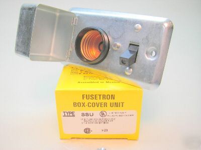 Fusetron type ssu fused motor switch w/cover, 