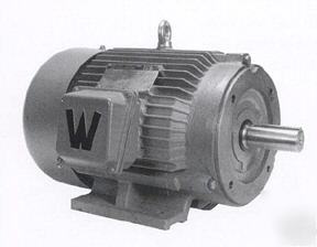 New 5 hp electric motor, c flange with mounting base