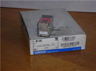 Omron MY4N 4 pole double throw 120VAC relay 