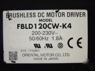 Vexta brushless dc motor driver FBLD120CW-K4