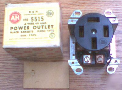 New ah 5515 HBL7301A 60 amp 8369FR 18-60R receptacle