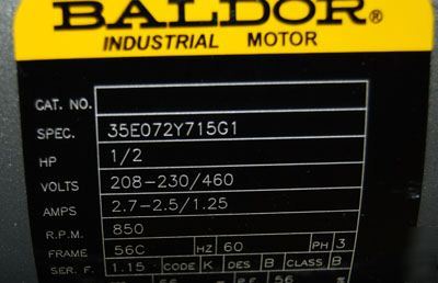 New in box __ baldor 1/2 hp motor 1003190-01