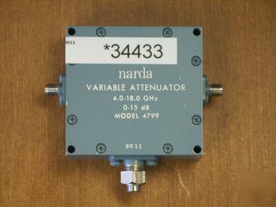 Narda/L3 4799 coaxial miniature variable attenuator