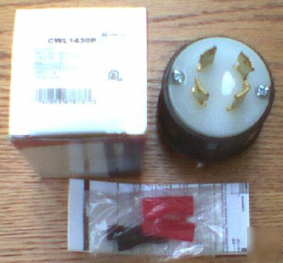 New cooper CWL1430P 30 amp 125/250 volt L14-30P plug