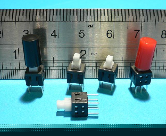 100 on/off lock mini push switch 5.8X5.8MM+ plastic cap