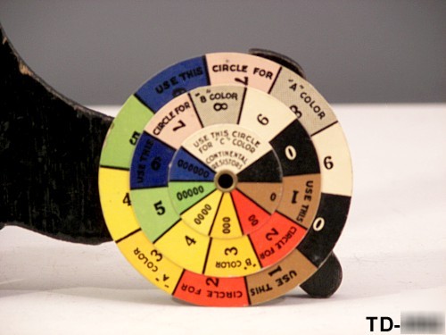 1931 standard rtma color code indicator wheel : resisto