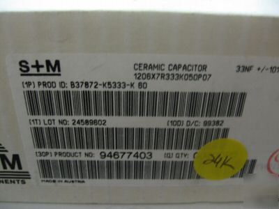 4000PCS p/n B37872K5333K60 ; ceramic capacitor 33NF