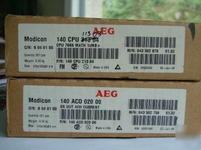 Aeg modicon plc cpu plus analog current output module 