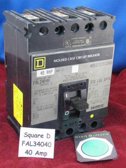 FAL34040 ... square d ... circuit breaker ... 40 amp