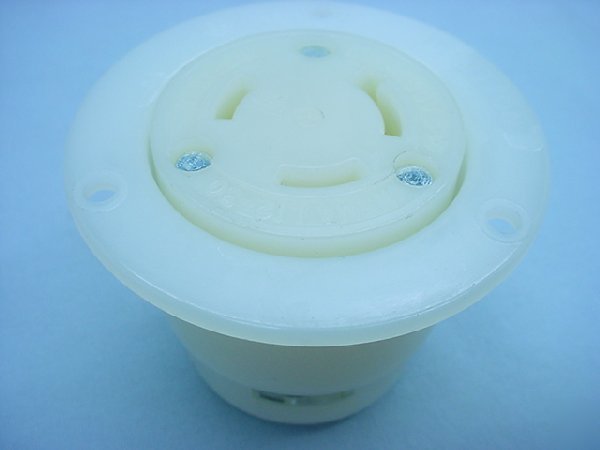 Leviton L12-30 locking flanged outlet 30A 480V 3 ph