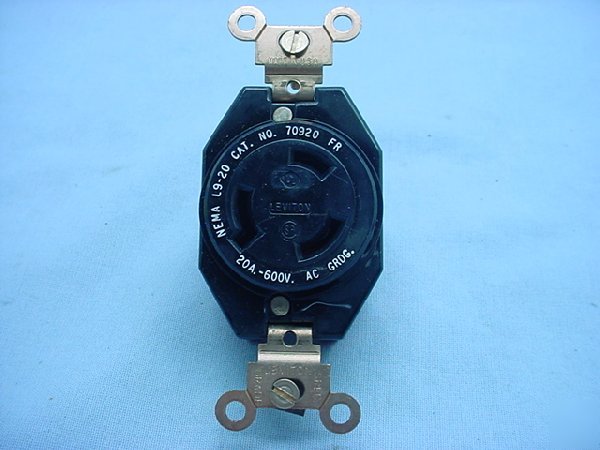 Leviton L9-20 locking receptacle 20A 600V 70920-fr