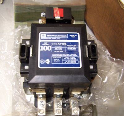 New telemecanique 100 amp lighting contactor A143E 