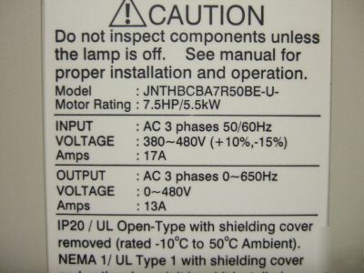 Speecon 7300 cv series teco inverter JNTHBCBA7R50BE-u