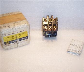 Square d 3 pole contactor 8910 ko-3 120 vac coil 