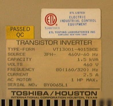 Toshiba 130GI 1HP variable frequency drive (vfd)