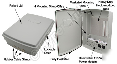 14 x 10 x 4 weatherproof nema enclosure 4-pack