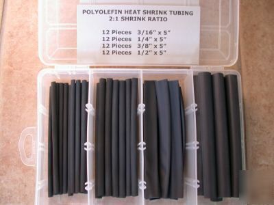 20' kit & case heat shrink tubing 3/16