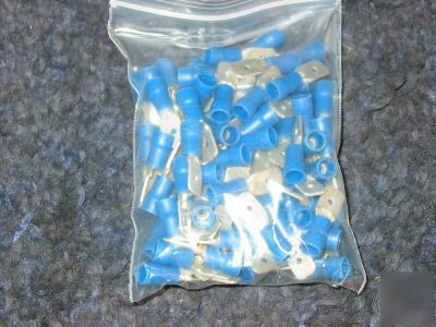 100 count blue quick disconnects 16-14 gauge .250 male