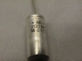 100 mallory 200UF 6V axial electrolytic capacitors