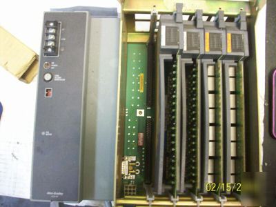 Allen bradley 4 modules in chases w/ power supply