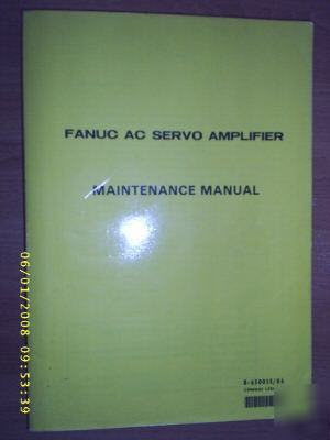 Fanuc cnc manual ac servo amplifier maintenance