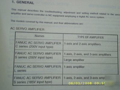 Fanuc cnc manual ac servo amplifier maintenance