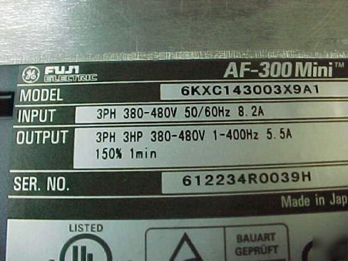 Ge fuji af-300 mini ac 3HP adjustable frequency drive 