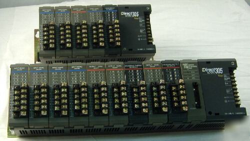 Lot=directlogic/koyo 305=plc racks+15 i/o modules/cpu+