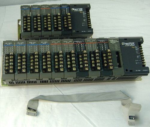 Lot=directlogic/koyo 305=plc racks+15 i/o modules/cpu+