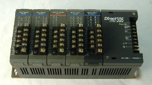 Lot=directlogic/koyo 305=plc racks+15 i/o modules/cpu+