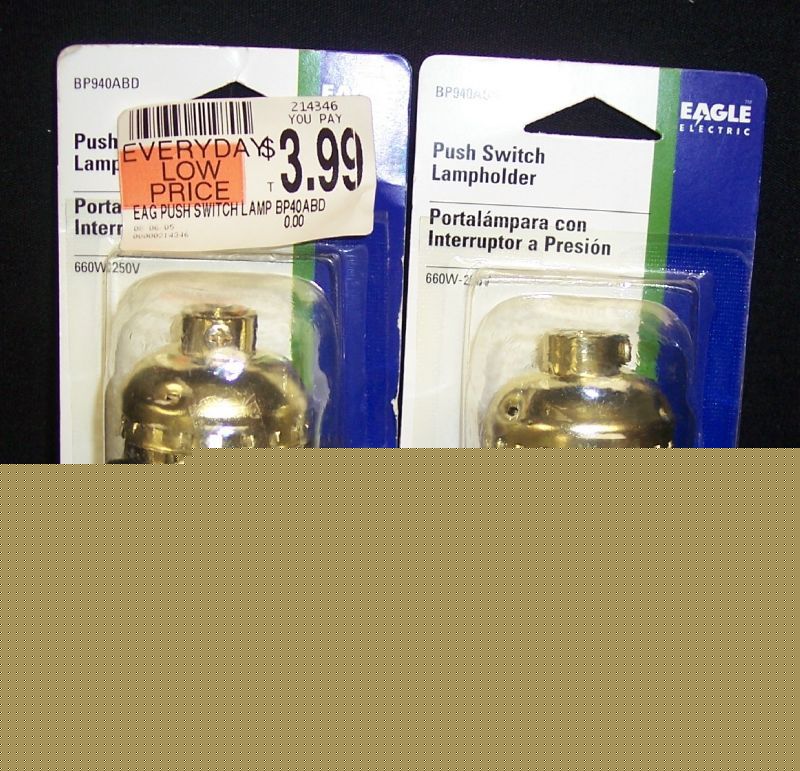 New 2 eagle push switch lampholders - 