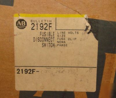 New allen bradley 2192F-cjc-25R-79L disconnect #2236 g