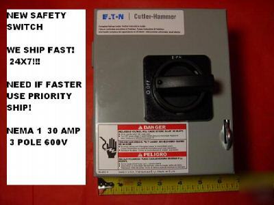 New cutler hammer DR3030UG switch safety 30A 600V 