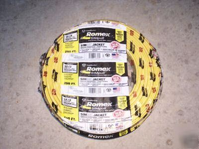 Real romex 12/2 indoor electrical wire 250 ft simpull 