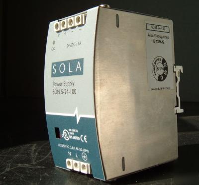 Sola sdn 5-24-100 24 vdc / 5A din rail power supply